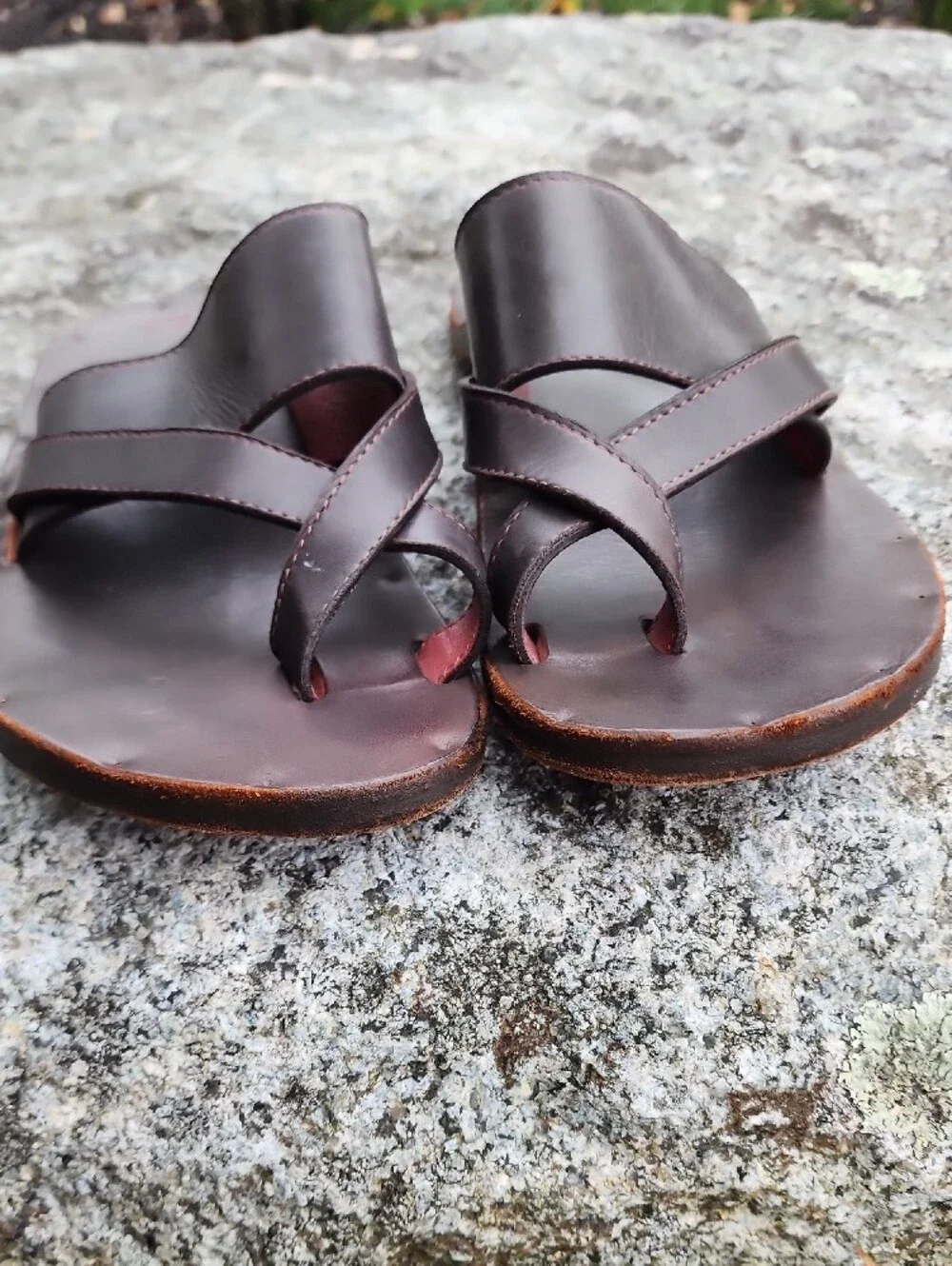 Men's Jutta Neumann Brown Leather Slide Sandals size 9 D